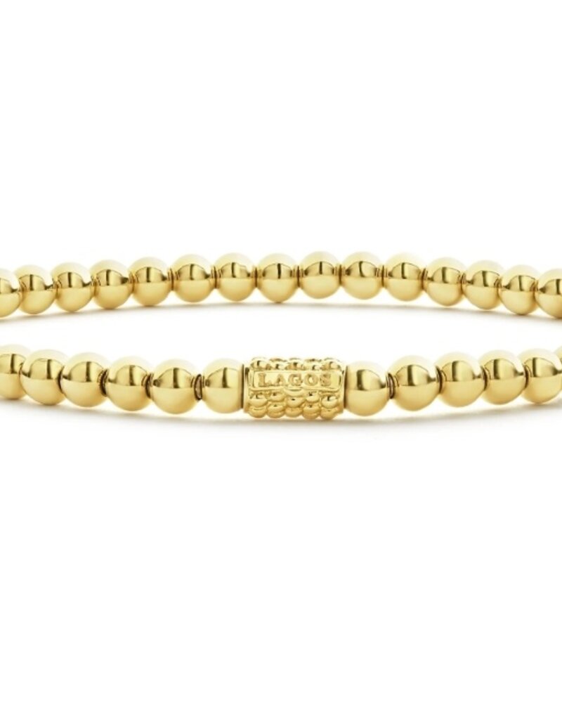 LAGOS Caviar Gold 18K Gold Bead Bracelet | 4mm