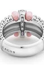 LAGOS Pink Caviar Pink Ceramic Caviar Diamond Ring
