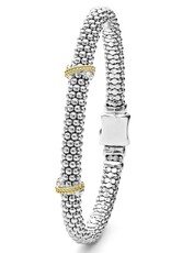 LAGOS Caviar Lux Double X Caviar Diamond Bracelet 6mm