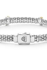 LAGOS Caviar Lux Double X Caviar Diamond Bracelet 6mm