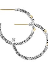 LAGOS Signature Caviar Two Tone Caviar Hoop Earrings