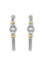 LAGOS Signature Caviar Two Tone Caviar Hoop Earrings