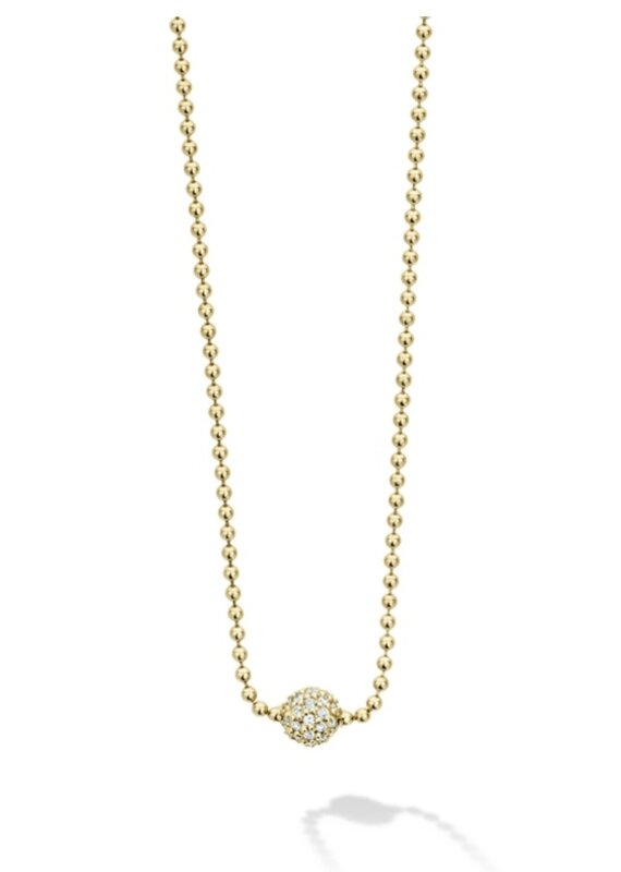 LAGOS Covet 18K Gold Diamond Sphere Nekclace
