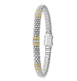 LAGOS Caviar Lux 6mm 3 Station Diamond Bracelet