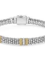 LAGOS Caviar Lux 6mm 3 Station Diamond Bracelet