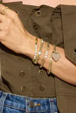 J.HOFFMAN'S Baby Julian Loves Diamonds Bracelet- Gold
