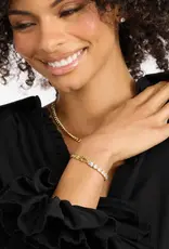 J.HOFFMAN'S Baby Julian Loves Diamonds Bracelet- Gold