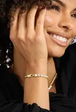 J.HOFFMAN'S Baby Julian Loves Diamonds Bracelet- Gold