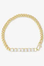 J.HOFFMAN'S Baby Julian Loves Diamonds Bracelet- Gold
