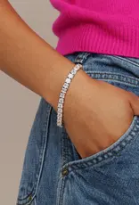 J.HOFFMAN'S Queen's Tennis Bracelet- White Crystal