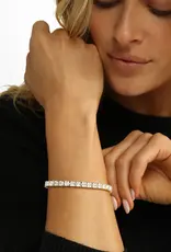 J.HOFFMAN'S Queen's Tennis Bracelet- White Crystal