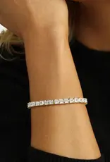 J.HOFFMAN'S Queen's Tennis Bracelet- White Crystal