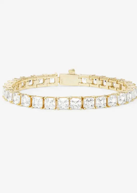 J.HOFFMAN'S Queen's Tennis Bracelet- White Crystal