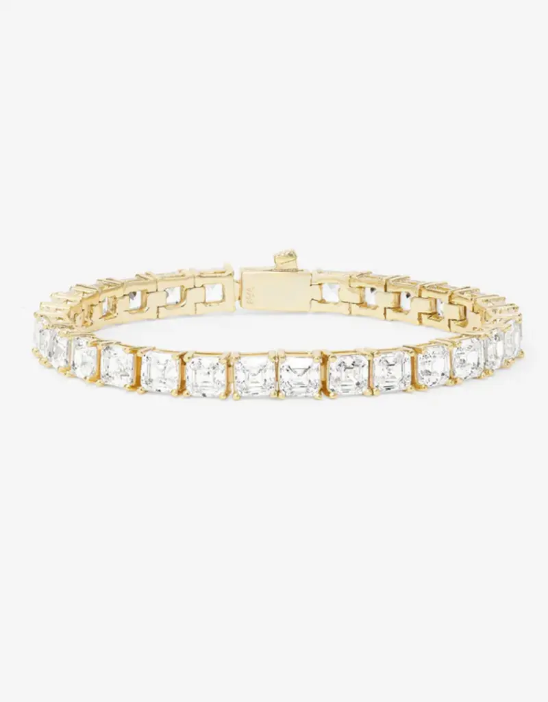 J.HOFFMAN'S Queen's Tennis Bracelet- White Crystal