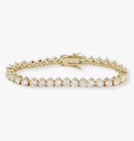 J.HOFFMAN'S Mama Not Your Basic Tennis Bracelet- White
