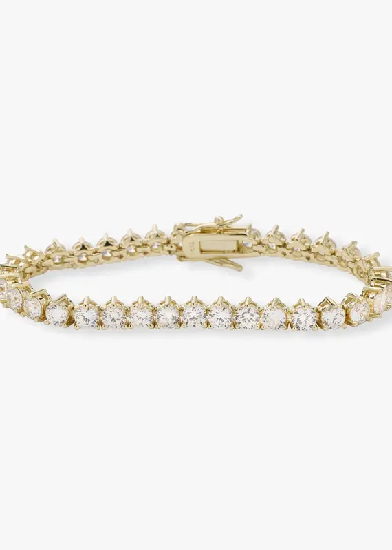 J.HOFFMAN'S Mama Not Your Basic Tennis Bracelet- White