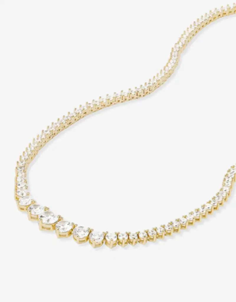 J.HOFFMAN'S 18' Not Your Basic Graduated Tennis Necklace