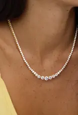 J.HOFFMAN'S 18' Not Your Basic Graduated Tennis Necklace