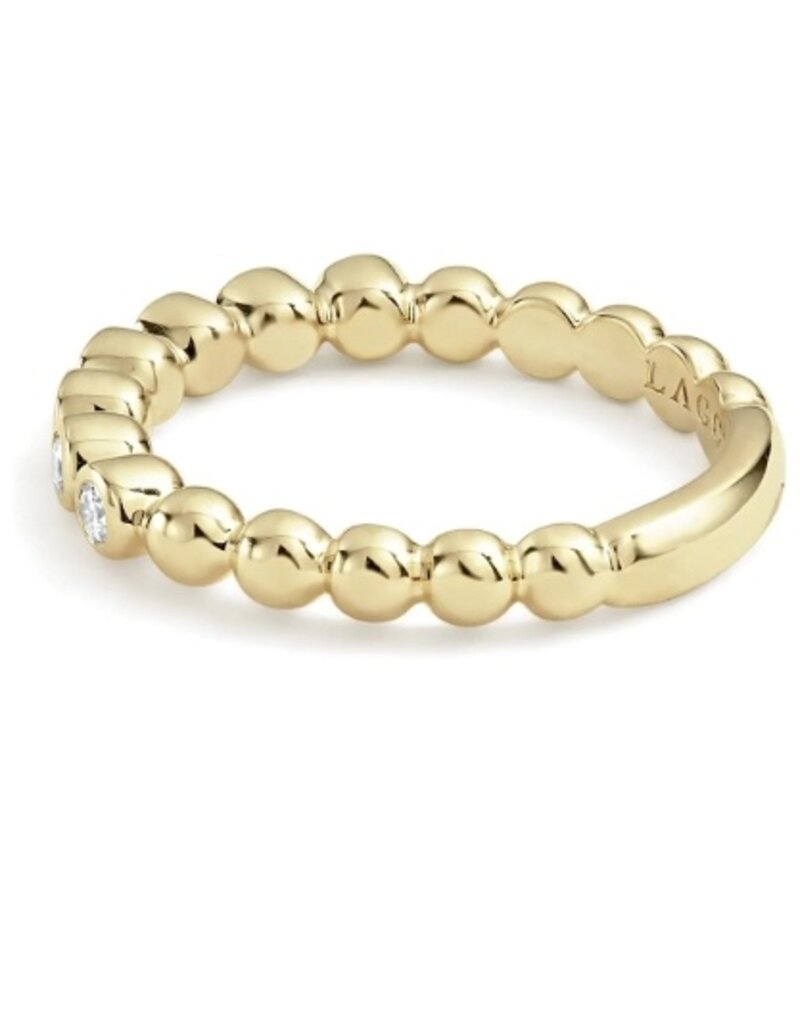 LAGOS Cavair Gold 18K Gold and Diamond Stacking Ring