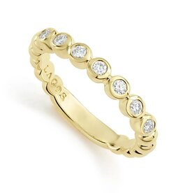 LAGOS Cavair Gold 18K Gold and Diamond Stacking Ring