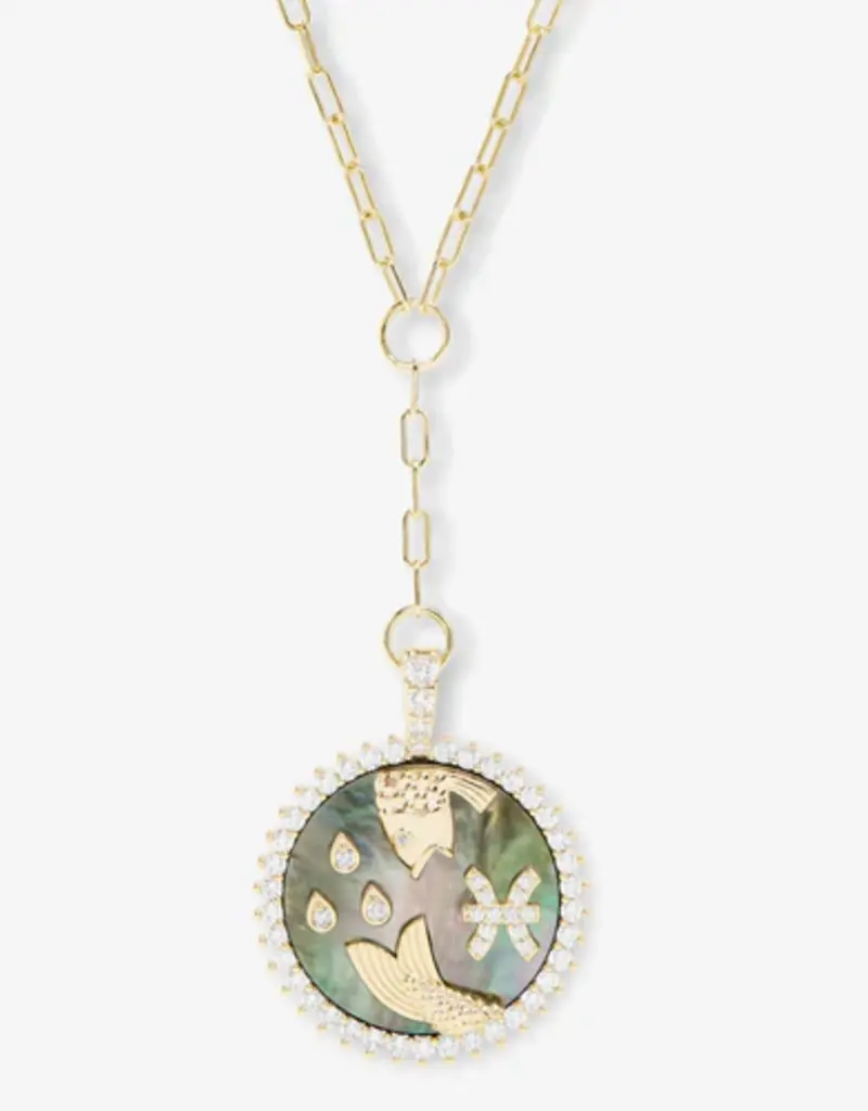 J.HOFFMAN'S Zodiac Medallion Necklace in Gold