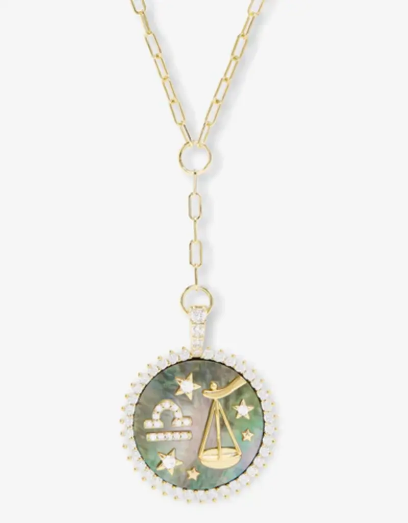J.HOFFMAN'S Zodiac Medallion Necklace in Gold
