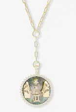 J.HOFFMAN'S Zodiac Medallion Necklace in Gold