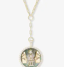 J.HOFFMAN'S Zodiac Medallion Necklace in Gold