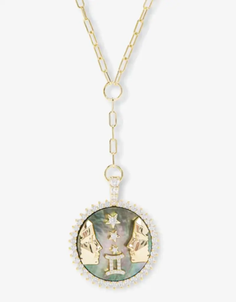 J.HOFFMAN'S Zodiac Medallion Necklace in Gold