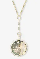 J.HOFFMAN'S Zodiac Medallion Necklace in Gold