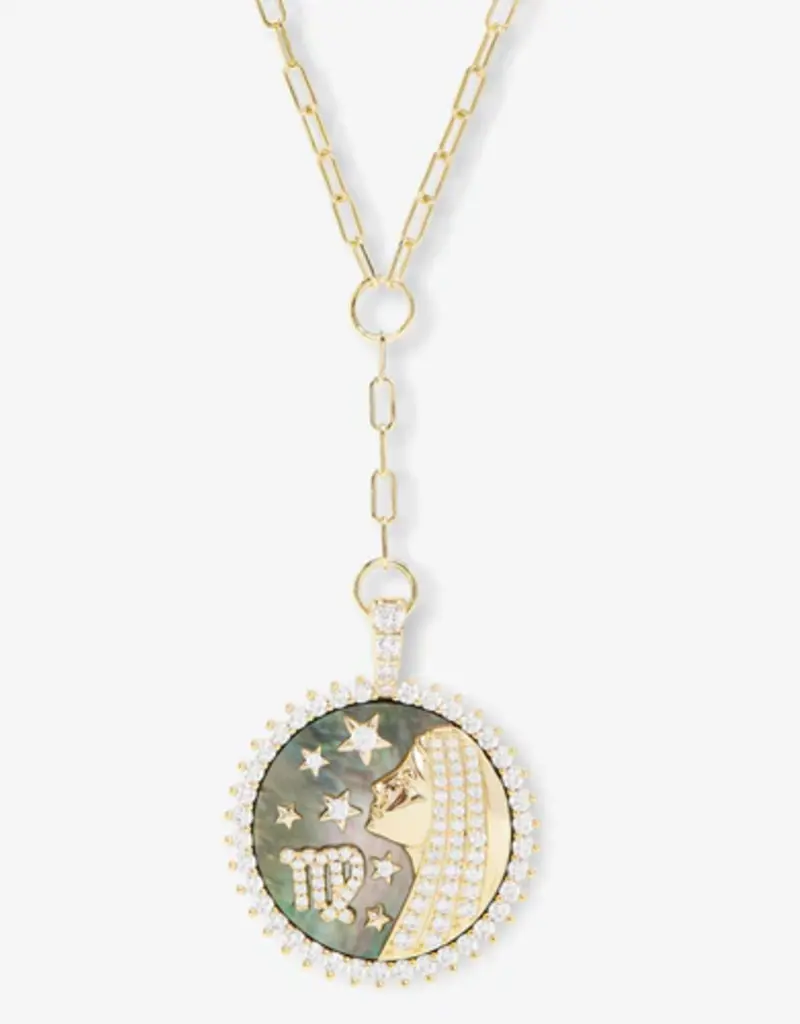 J.HOFFMAN'S Zodiac Medallion Necklace in Gold