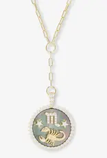 J.HOFFMAN'S Zodiac Medallion Necklace in Gold