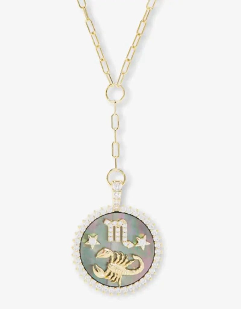 J.HOFFMAN'S Zodiac Medallion Necklace in Gold