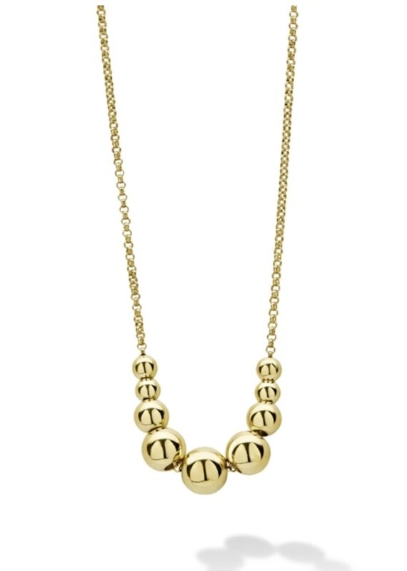 LAGOS 18k Caviar Gold Graduated Beaded Necklace