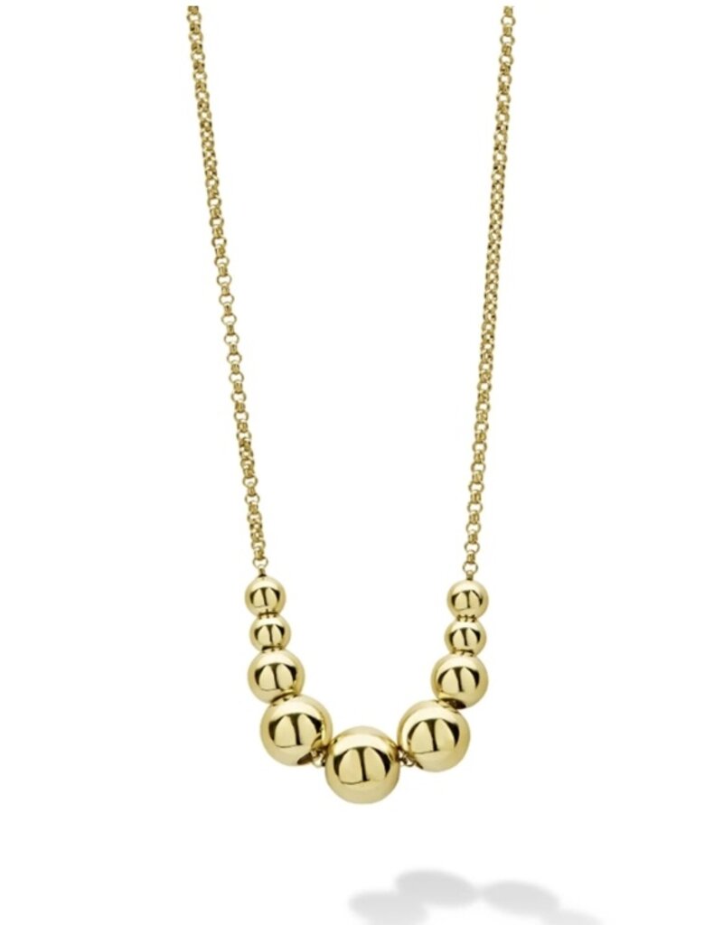 LAGOS 18k Caviar Gold Graduated Beaded Necklace