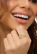 J.HOFFMAN'S Graduated Pave Julian Ring