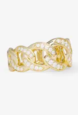 J.HOFFMAN'S Graduated Pave Julian Ring