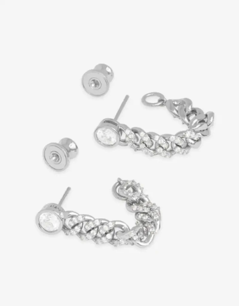 J.HOFFMAN'S Pave Julian Soft Chain Hoops