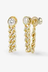 J.HOFFMAN'S Pave Julian Soft Chain Hoops