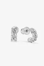 J.HOFFMAN'S Pave Julian Soft Chain Huggies