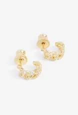 J.HOFFMAN'S Pave Julian Soft Chain Huggies