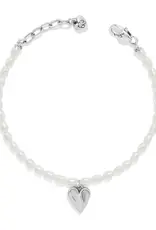 Cascade Embrace Pearl Heart Bracelet
