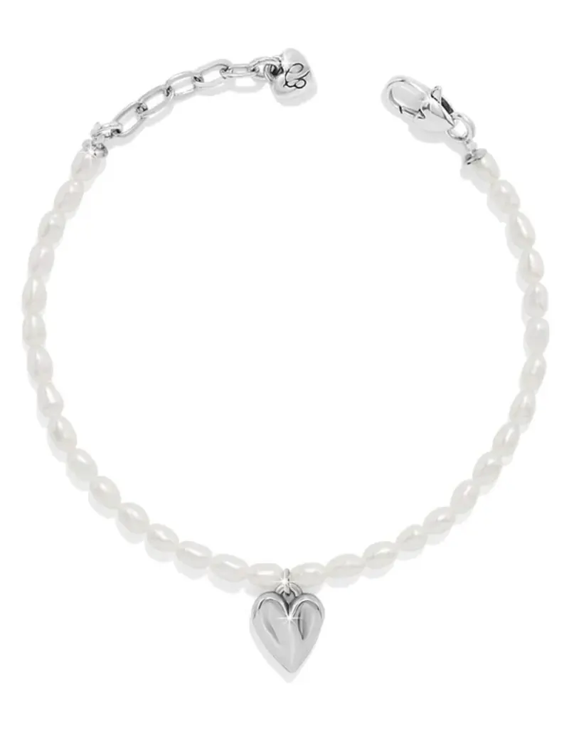 Cascade Embrace Pearl Heart Bracelet