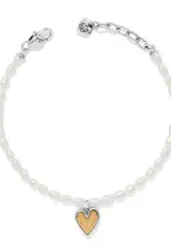 Cascade Embrace Pearl Heart Bracelet