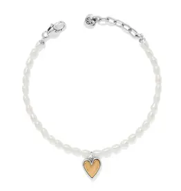 Cascade Embrace Pearl Heart Bracelet
