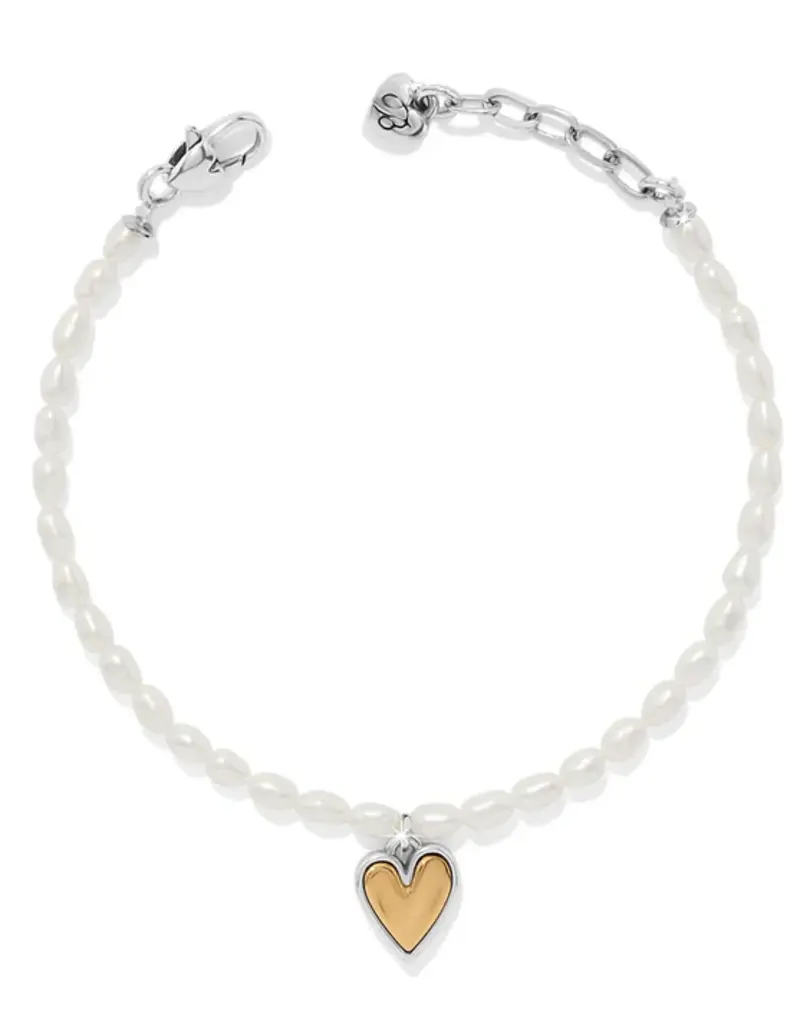 Cascade Embrace Pearl Heart Bracelet