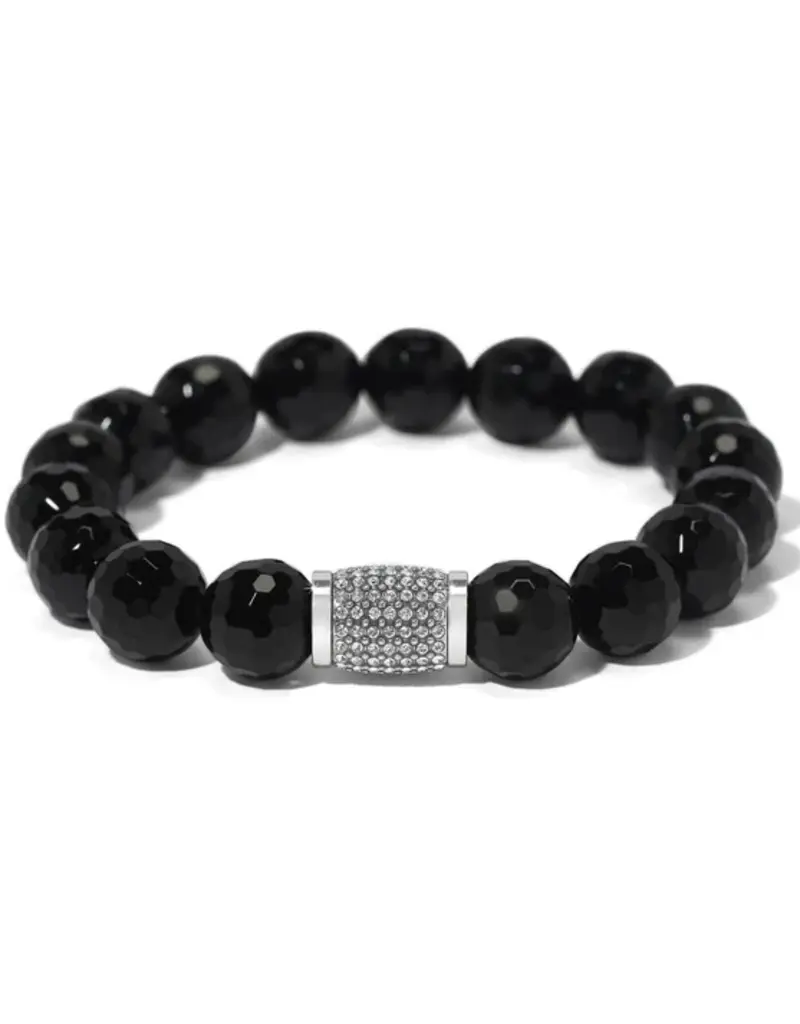 Meridian Solis Beaded Stretch Bracelet in Black