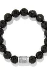 Meridian Solis Beaded Stretch Bracelet in Black