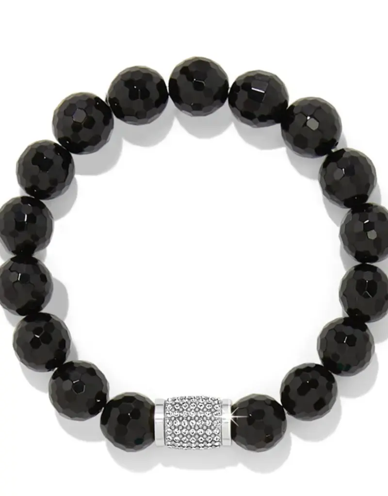 Meridian Solis Beaded Stretch Bracelet in Black