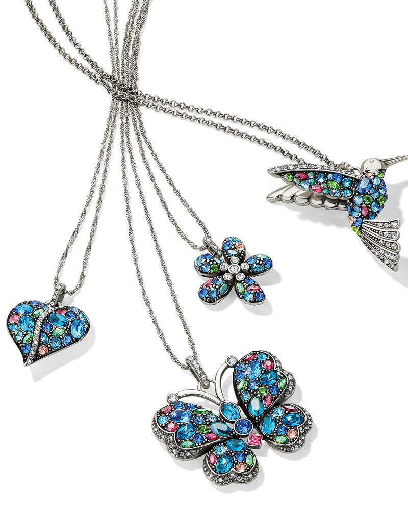 Trust Your Journey Blues Butterfly Necklace